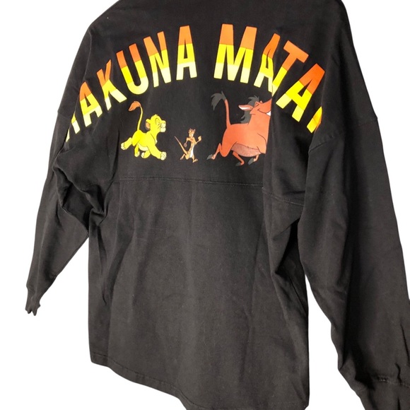 Disney Lion King Spirit Jersey Unisex XS Black Cotton Hakuna Matata Fandom Shirt - Picture 3 of 5
